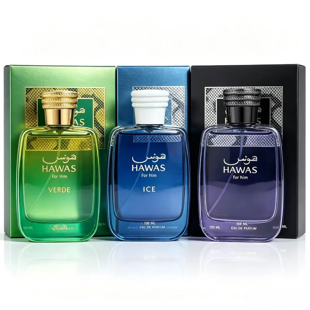 100ML Hawas Ice for Men Eau De Parfum Spray Original Arabian Perfume Men's Fragrance Premium Arabian Long Lasting Fragrance