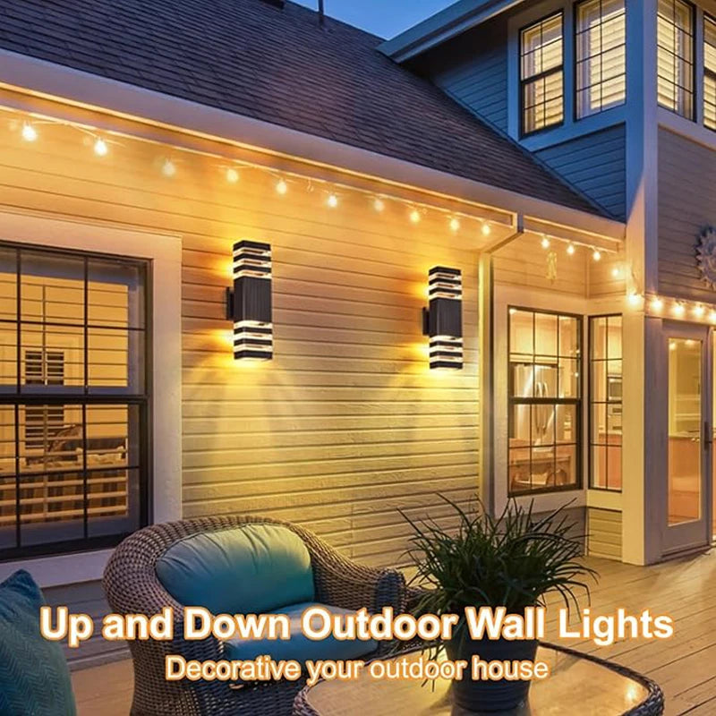 Outdoor LED Wall Lights E27 Up Down Exterior Wall Sconce IP65 Waterproof Led Sconce Lamp for Porch Front Door Garden Wall Lamp