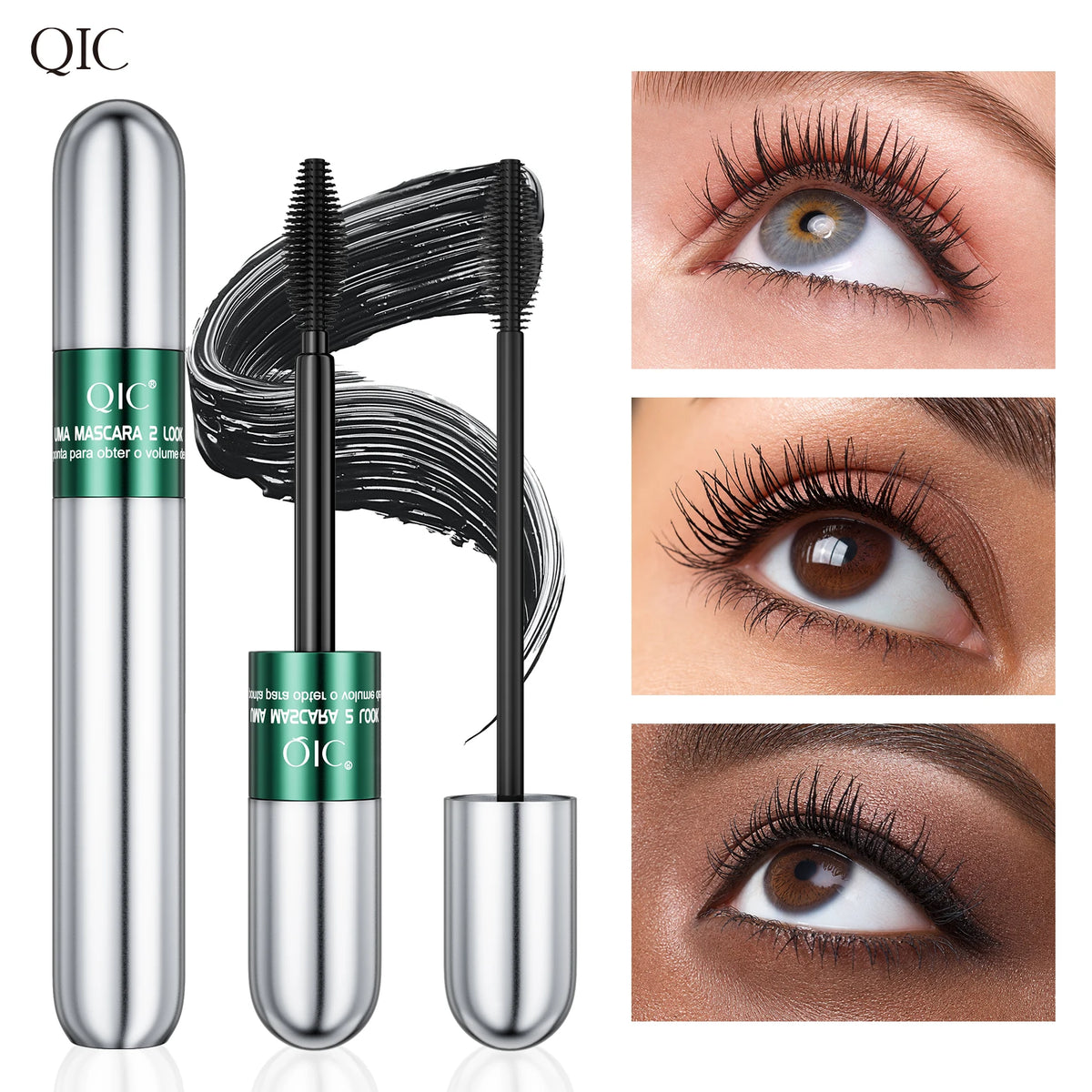 4D Black Mascara Thickening Lengthening Curling Waterproof Sweatproof Mascara For Beginners