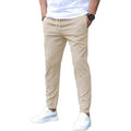 Slim Fit Pants Stylish Men's Slim Fit Drawstring Pants with Side Pockets for Commuting Travel Gym Elastic Waist Casual Trousers