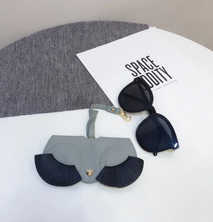 ins cartoon cute glasses case portable men and women sunglasses myopia glasses organizer bag protective sleeve glasses bag charm