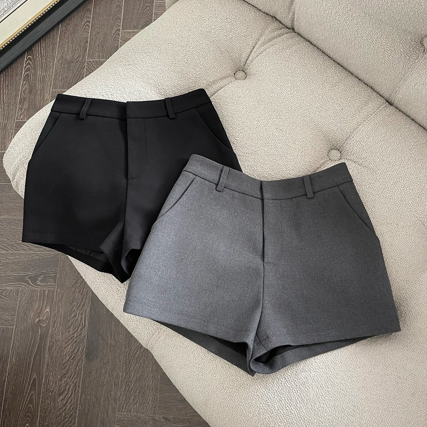 Women's 2026 New Elegant Solid A-Line Wide Leg Shorts Fashion Summer High Waist Korean Pants Casual Office Lady Commute Outfits