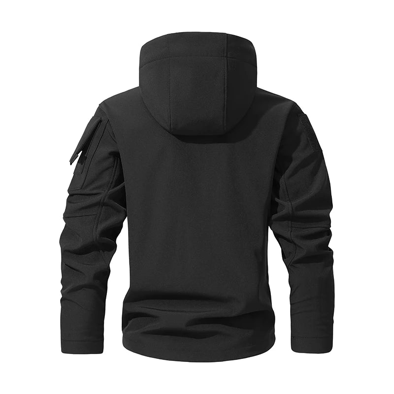 Men Lurker Shark Skin Soft Shell Tactical Jacket Waterproof Fleece Hooded Coat Hunt Clothes Autumn Solid Outdoor New Jacket Men