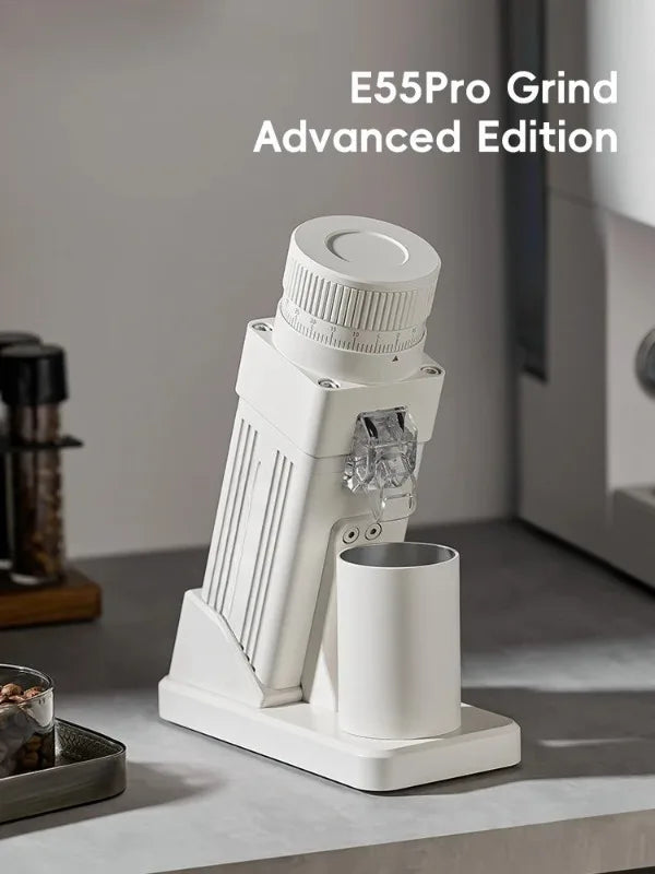 STARSEEKER E55Pro Electric Coffee Grinder 55MM Titanium Cone Burr Stepless Adjustment Espresso Brew Coffee Bean Grinder Black