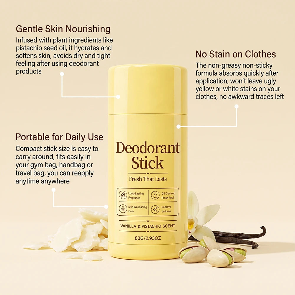 Antiperspirant Deodorant Stick Smooth Application Long-Lasting Fresh Portable Non-Sticky Gentle Daily Care 50g