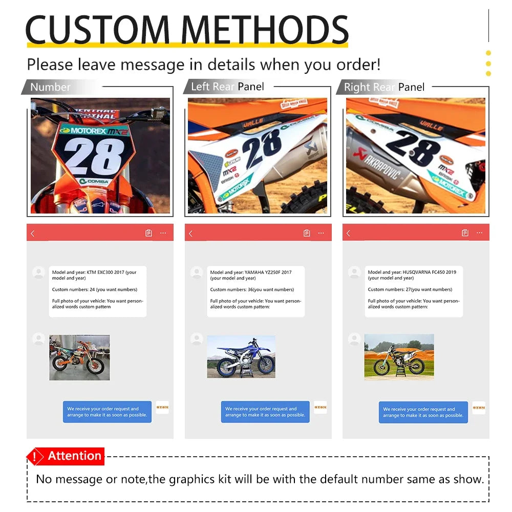 Motorcycle Stickers Background Graphics Decal for SHERCO SE/SEF 2017 2018 2019 2020 2021 Glossy Sticker Kit