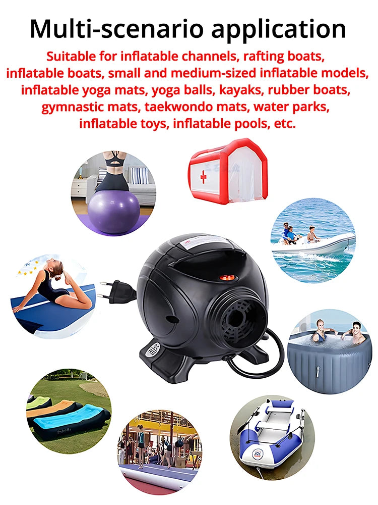 800W Electric Air Pump 2-in-1 Inflate Deflate Voltage：AC110/220V AU US EU UK Plug for Pool Boat Yoga Mat Vacuum Bag、air Bed