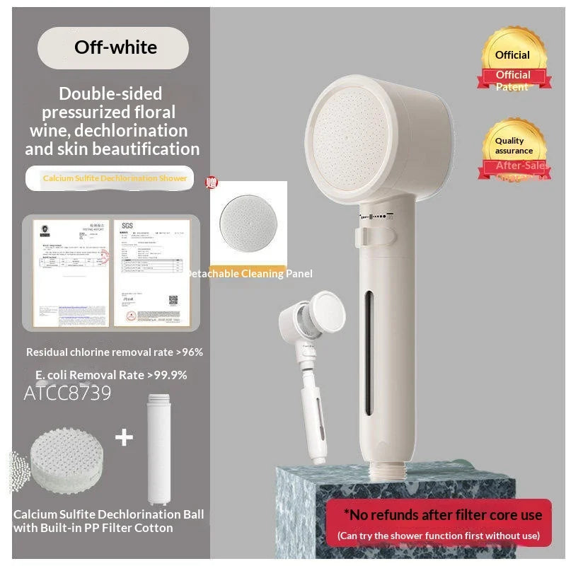 High Pressure Filter Shower Head, Dual Filtration Chlorine Removal Skin-Friendly