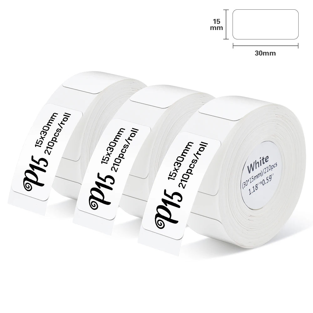 Thermal Label Printer Marklife P15 Labeling Machine Mini Printer Wireless Bluetooth Label Maker or 3PK Adhesive Label Tape