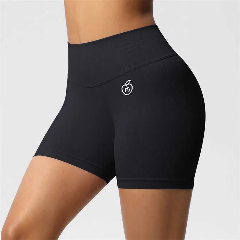 Women Bum Three Waist Sections Sports Shaping Shorts Seamless Sports Shorts For Women Cycling Jogging Fitness High Waist Push Up