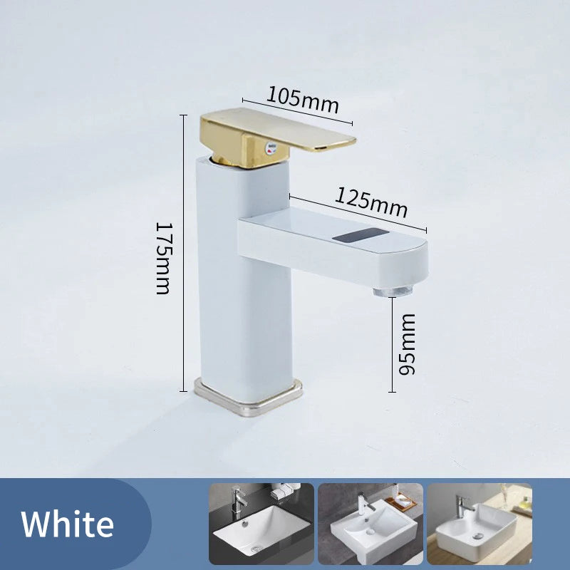 Touch LED Digital Faucet Temperature Display Basin Faucet Hot Cold Mixer Tap Ceramic Valve Core Kitchen Bathroom Accessories