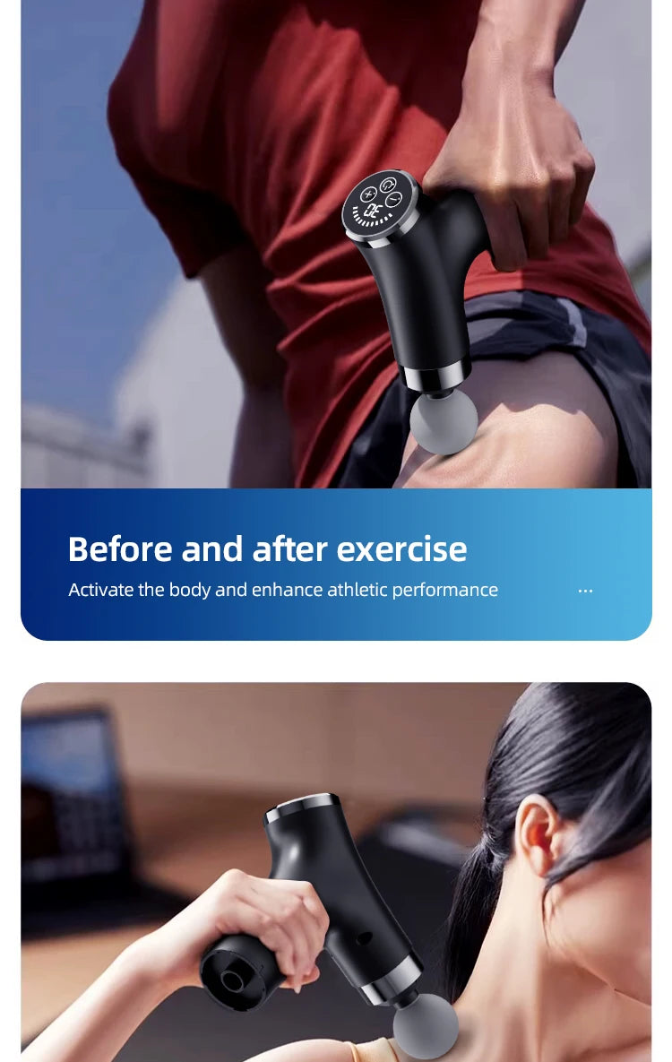 Intelligent Multifunctional Massage Gun Handheld Detachable Long-Handled Elbow Fascia Muscle Relaxation Massager Home Office Use