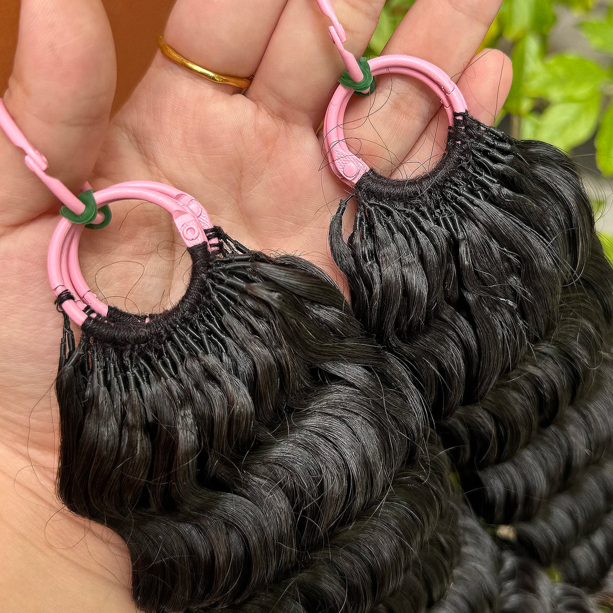Deep Wave Crochet Hair Extensions Kinky Curly Crochet Human Hair Knotless Pre-Separated Crochet Feather Hair Extensions