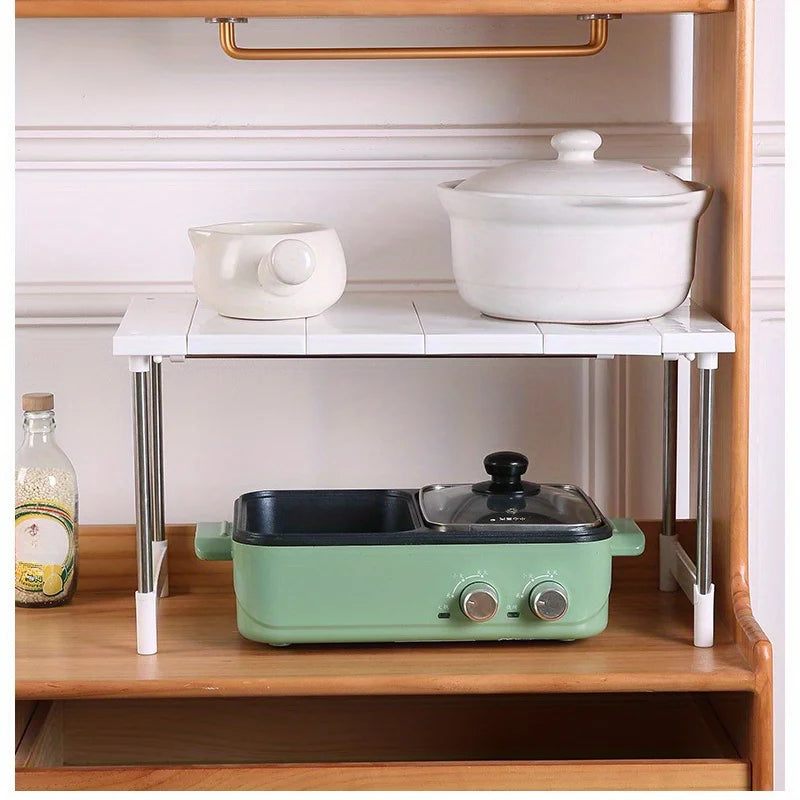 Kitchen Counter Shelves, Cabinet organizers and Storage, Pantry Storage Shelf Organizer, Kitchen Cabinet Organizer, White