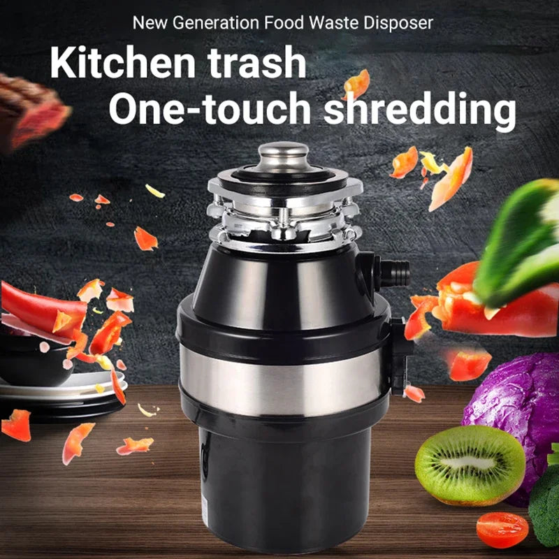 DIVEDEER Household Food Waste Disposer 220V/560W Food Residue Pulverizer Sewer Waste Disposal Pulverizer Kitchen Sink Unit
