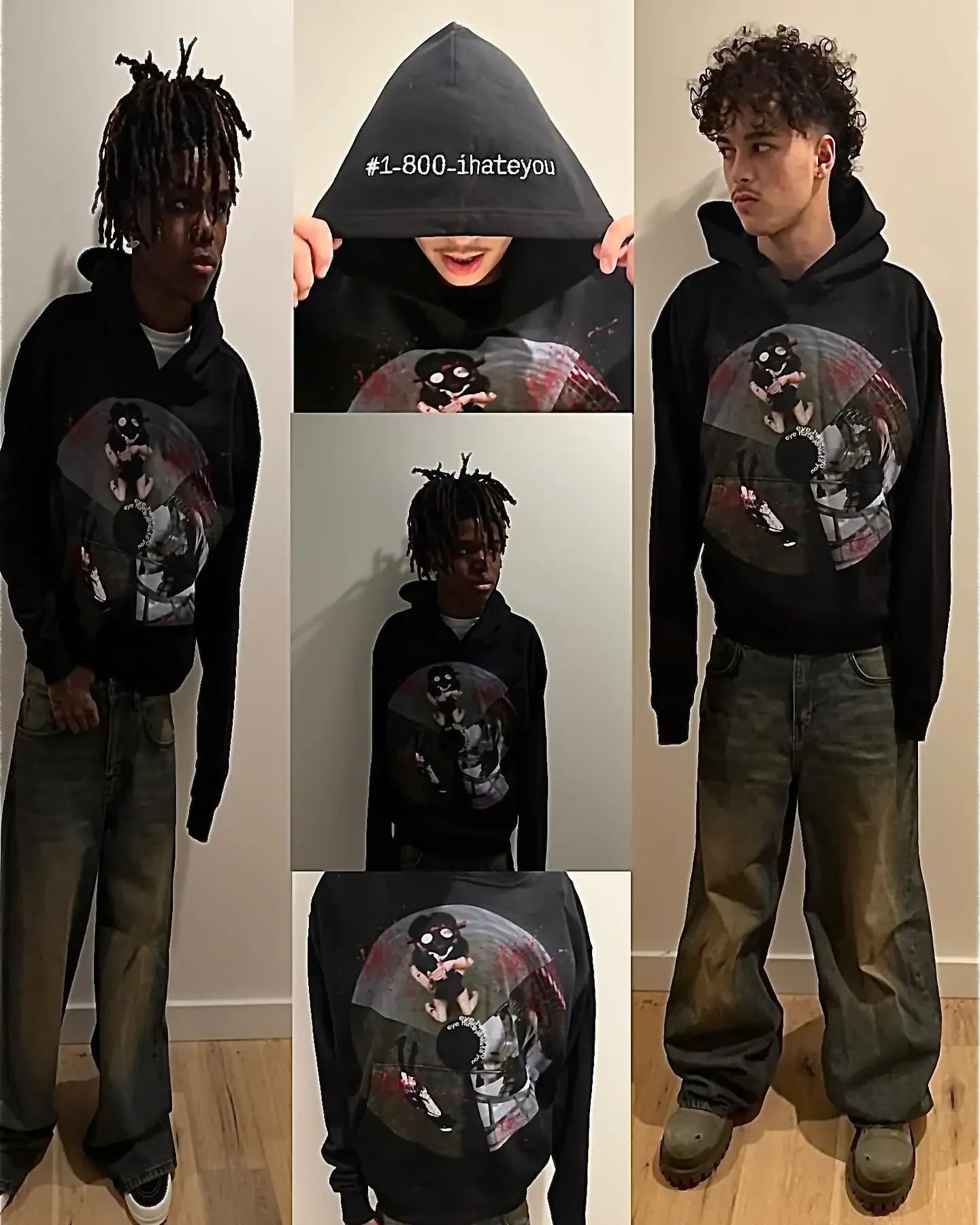 Harajuku Y2k Casual 3DS Hoodies Women Grunge Streetwear Sweatshirt Tops Goth Oversized Hoodie Clothes Tracksuit Men Clothing