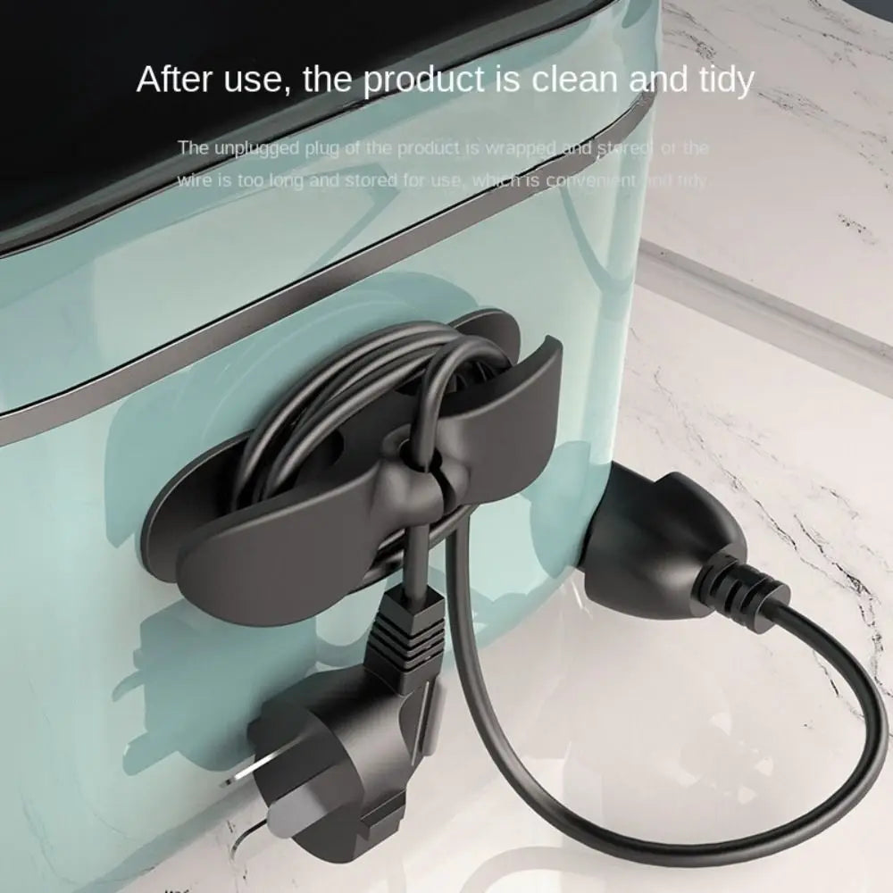 Kitchen Appliances Cable Management Clips Kitchen Wall Hanging Cord Winder Organizer Bobbin Winder Wire Fixer Clips Holder