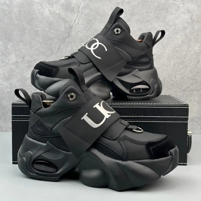 Men's Sport Shoes Comfortable Casual Running Shoes 2025 Spring Autumn Thick Bottom Heightening Korean Style Versatile Dad Shoes