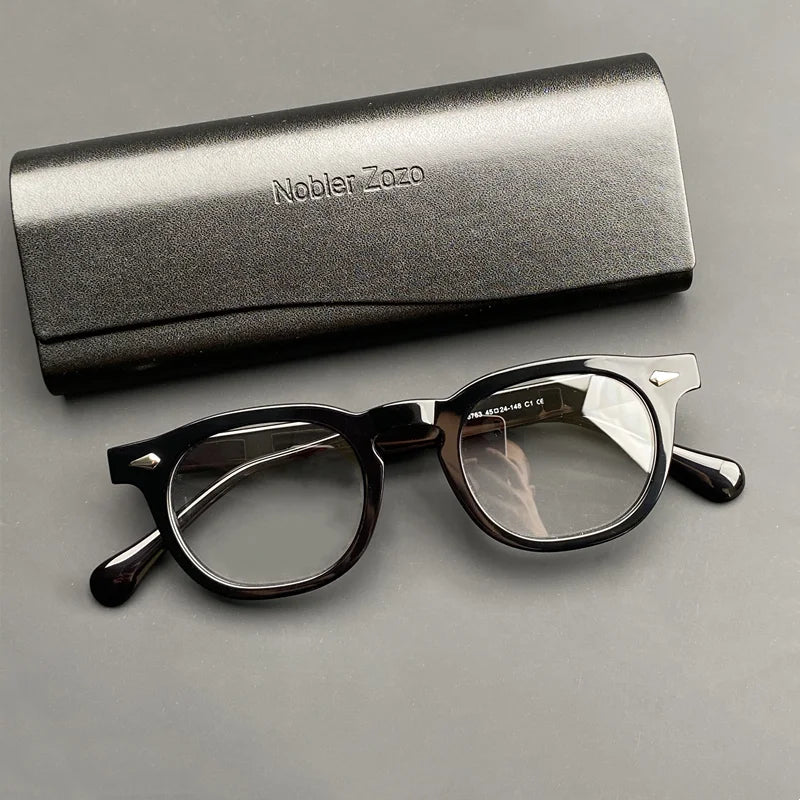 Johnny Depp Optical Glasses Frame Men Women Retro square computer acetate glasses frame men prescription myopia glasses