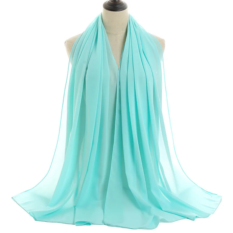 Ramadan Islamic Instant Bubble Chiffon Shawl Scarf Lady Head Wrap Women Hijabs Scarves Bufandas Muslim Veil Hijab Snood 180*70cm