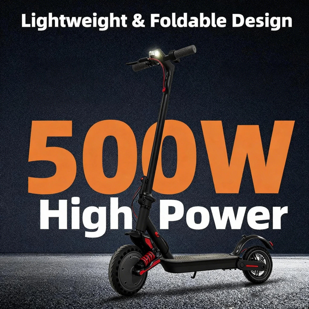Smart 500W Electric Scooter Foldable E-Scooter Rear Motor up to 18 MPH Long Range 15 Miles Controlled Commuting Adults Scooter