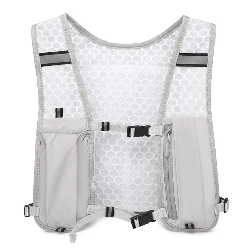 New Running Water Bottle Storage Vest Lightweight Running Vest Reflective Hydration Water Chest Pack With Phone Holder