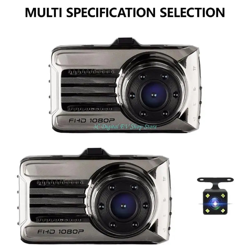 E74D Dashing Camera Front and Rear 1080P Dashing Camera in Car Camera Dashboard Camera Dashcam for Car Recording Monitoring