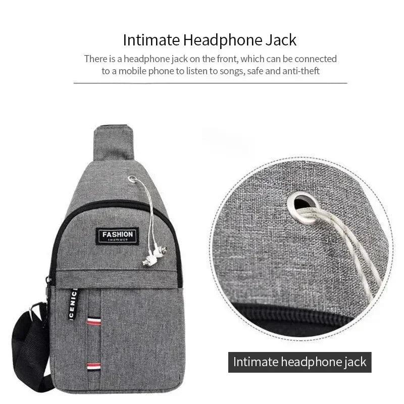 Men Waterproof Large Capacity Fanny Pack, Adjustable Strap Crossbody Bag for Outdoor Travel Hiking Cycling Casual Daily Supplies