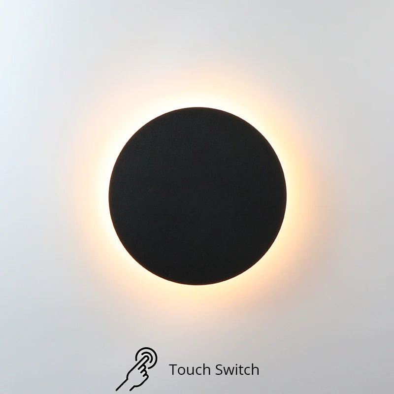 LED Wall Light with Touch Switch Bedroom Bedside Wall Lamp Indoor Stair Lighting Lamp Fixture Iron and Acrylic Materials AC220V