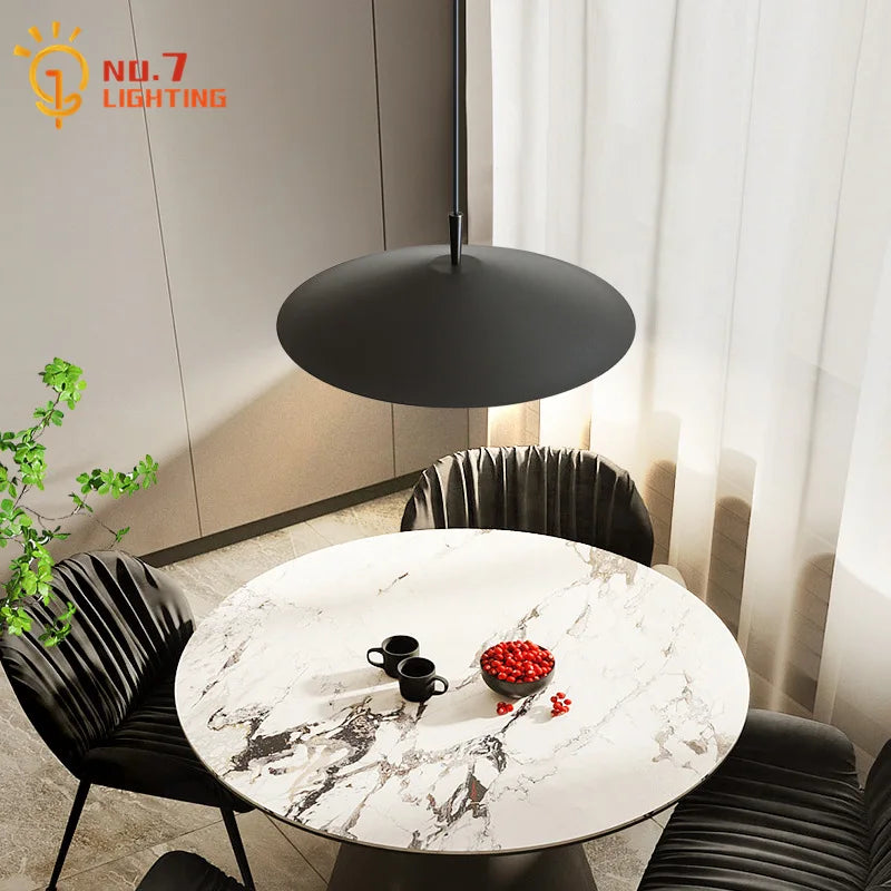 Modern Minimalist Black/White Designer Ceiling Chandelier Lights Modern LED Indoor Lighting Living/Dining Room Kitchen Island