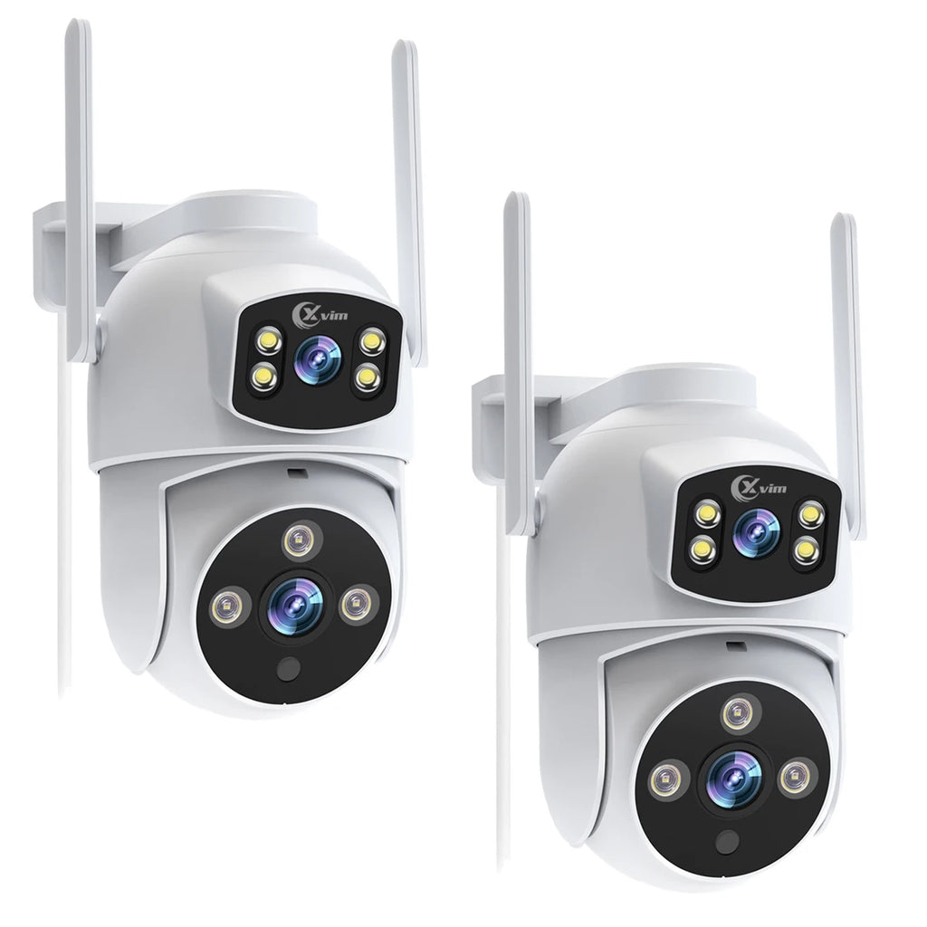 6MP Dual Lens Wireless WiFi Camera 360° Pan/Tilt Auto Motion Track Two Way Audio Video Monitor Surveillance Security Camera