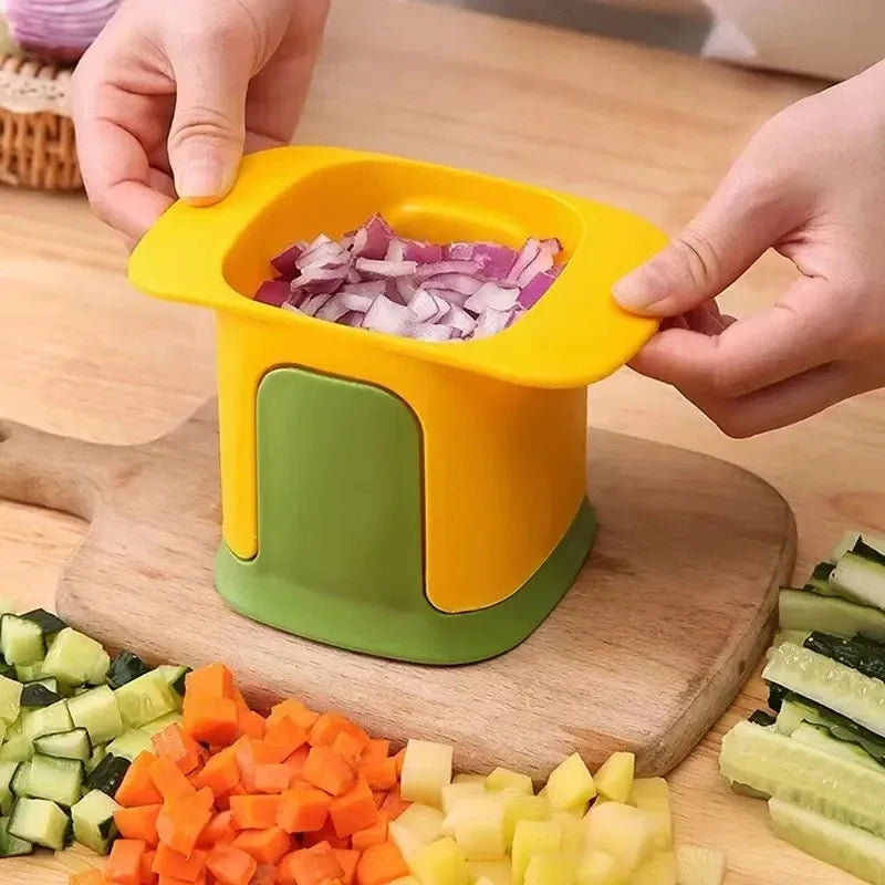 1PCS Multifunctional Vegetable Chopper Onion Dicer French Fries Cutter Kitchen Cucumber Potato Slicer - Essential Kitchen Tool