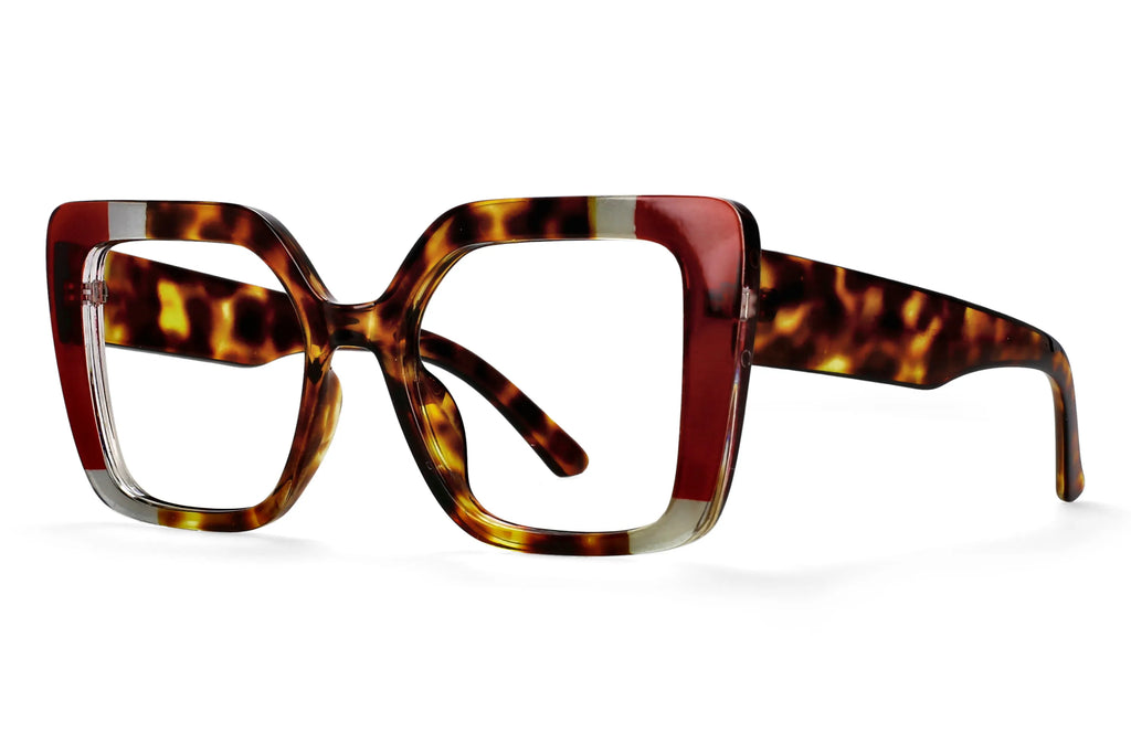 R56982 Colorful Large Size Reading Glasses Lady Trend Splicing Color Presbyopic Eyeglass Universal Prescription Spectacles Frame