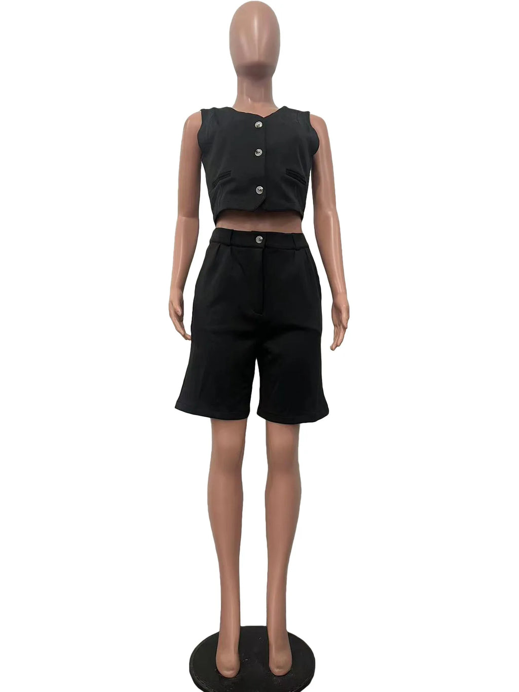 Shorts Pant Set Women Two Piece Sets V Neck Sleeveless Vests Tops Short Pants High Waist Y2k Streetwear Casual Solid 2026