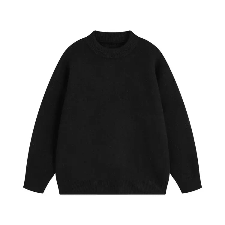 Men Korean Fashion Sweaters Solid Color Oversized Sweater Men Long Sleeve Shirts Autumn Winter Clothing Men Streetwear Pullovers