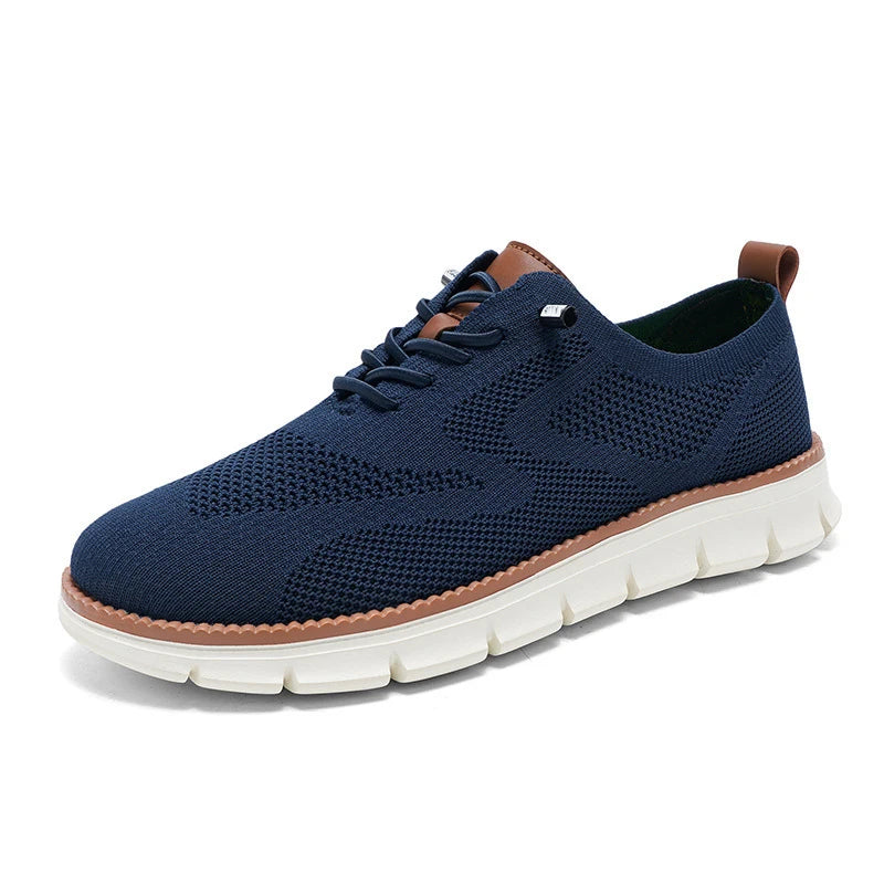 Men's Sneakers Casual Breathable Flat Shoes Outdoor Light Comfortable Anti-Slip Sports Walking Shoes