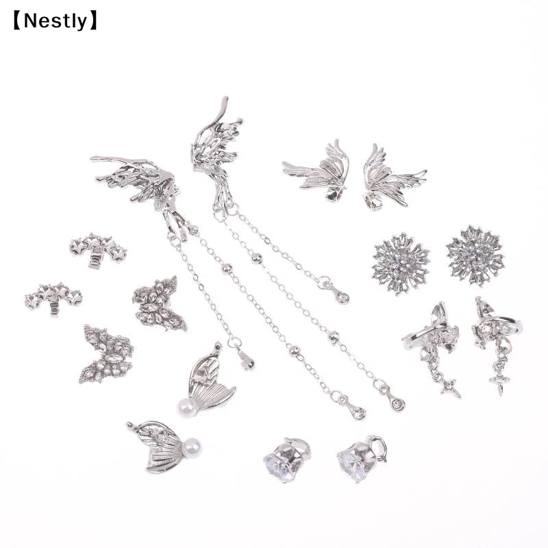 1Pairs Headphone Diameter Buckle Zircon Decorative Headphone Decoration Clip Removable Easy To Install Earbud Accessories〔Nest〕