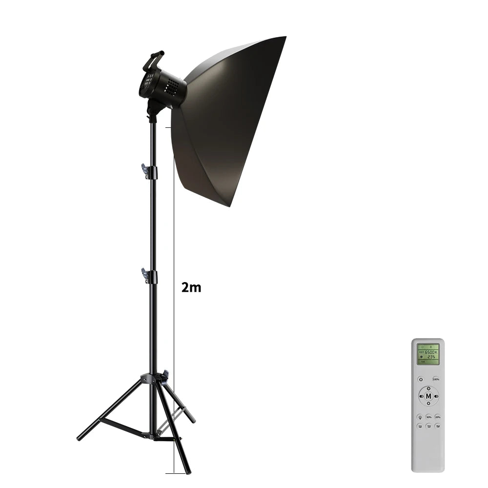 SH Bowens 135W Photography COB Video Light  Dimmable 3000-6500K For Softbox Lighting Portrait Flash Studio Video Live Streaming