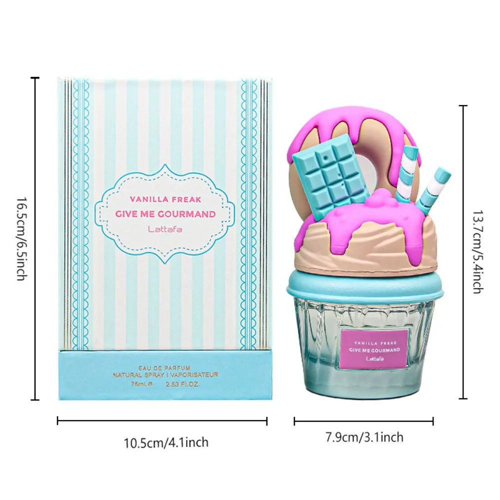 Creamy Ice Cream Scented Perfume – Sweet Fragrance Gift Set, 75ml. A Middle Eastern Perfume for Women, Arabian Fragrance