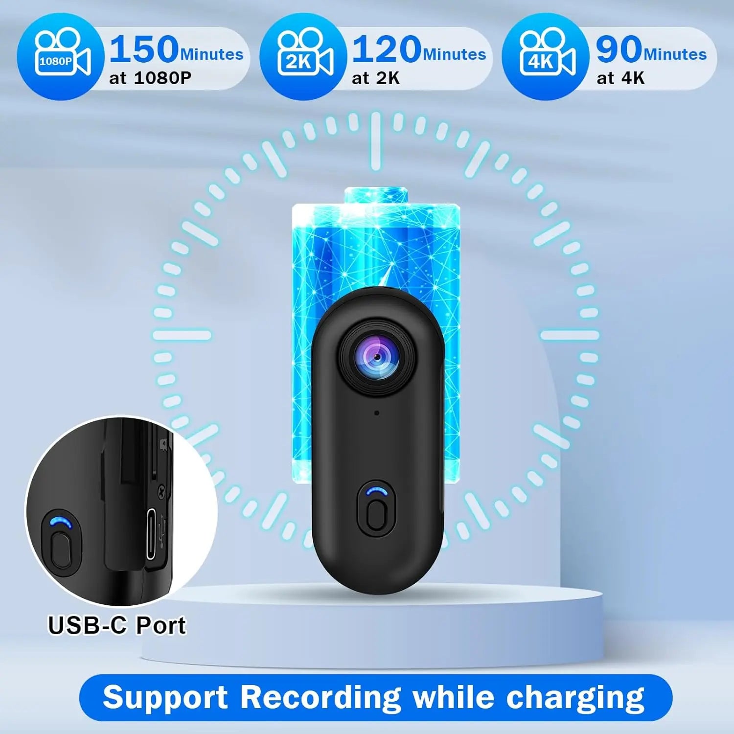 Waterproof Action 4K Camera 1080P Ultra Mini Wireless WiFi POV Bodycam for Bicycle Motorcycle Pocket Sports Recording HD Quality