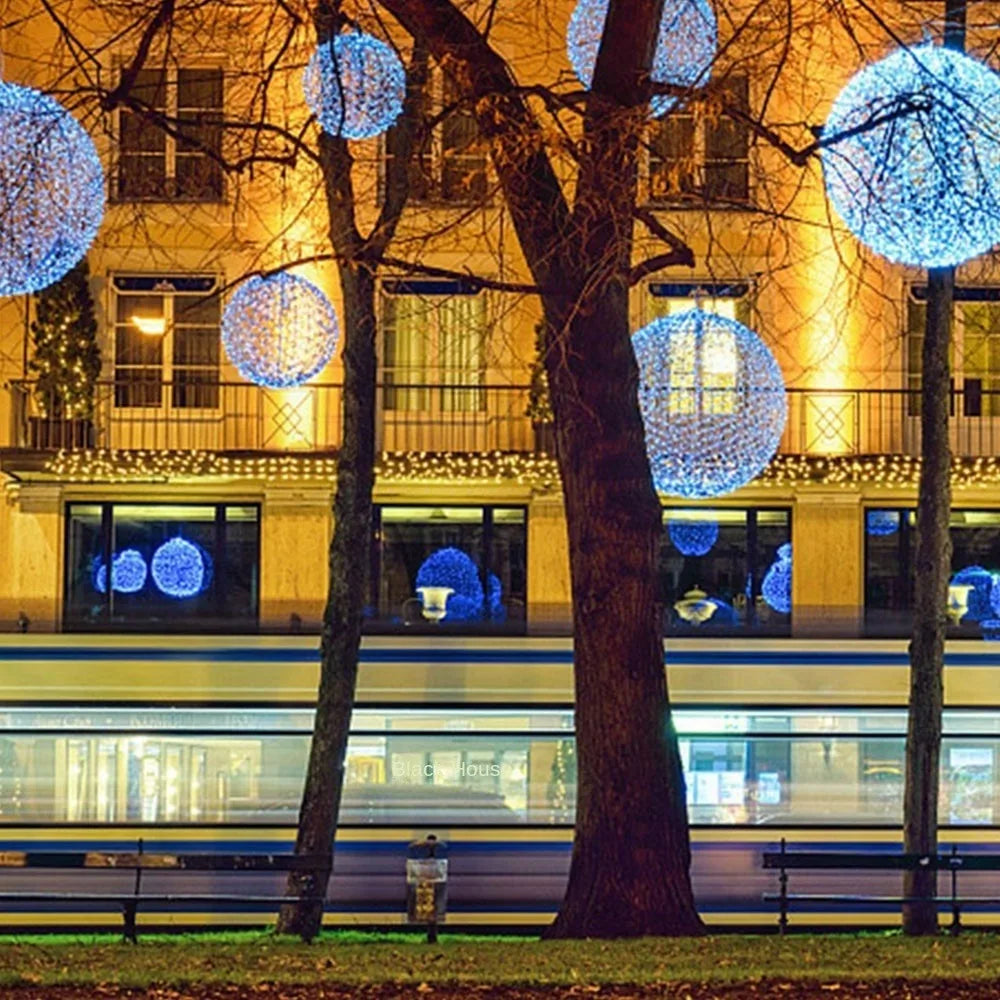New 20CM Hanging Light LED Light Multiple Colors Rattan Ball LED Fairy Light String Tree