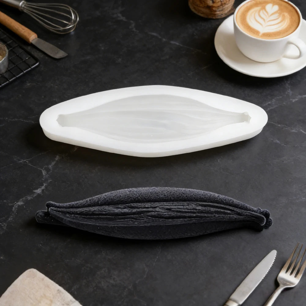 1 or 6 or 10-Cell Vanilla Pod Design Chocolate Mold Dessert Baking Tools Kitchen Silicone Bakeware Food Grade Cake Mould