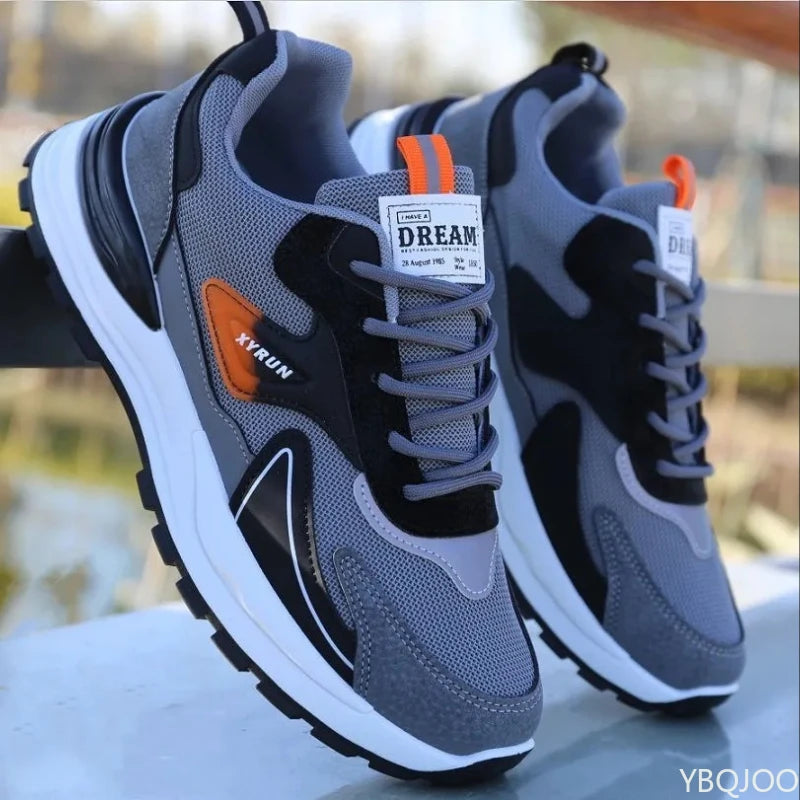 New men's spring summer casual shoes versatile mesh sports simple comfortable breathable anti slip wear-resistant running shoes