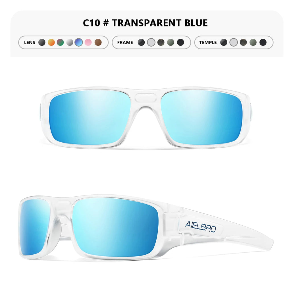 4PCS Sun Glasses – Unisex Square Frames with UV400 Lens, Perfect for Driving, Golf, Fishing All-Weather Outdoor Activities