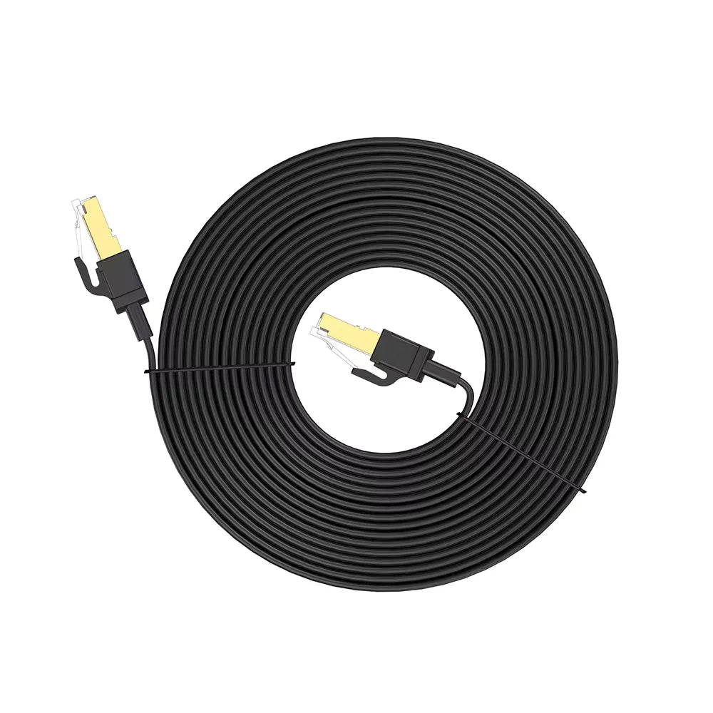 New Cat8 Ethernet Cable 40Gbps Cat 8 Flat RJ45 Shielded Network LAN Category 8 Cable Pure Copper High Speed Internet Cord