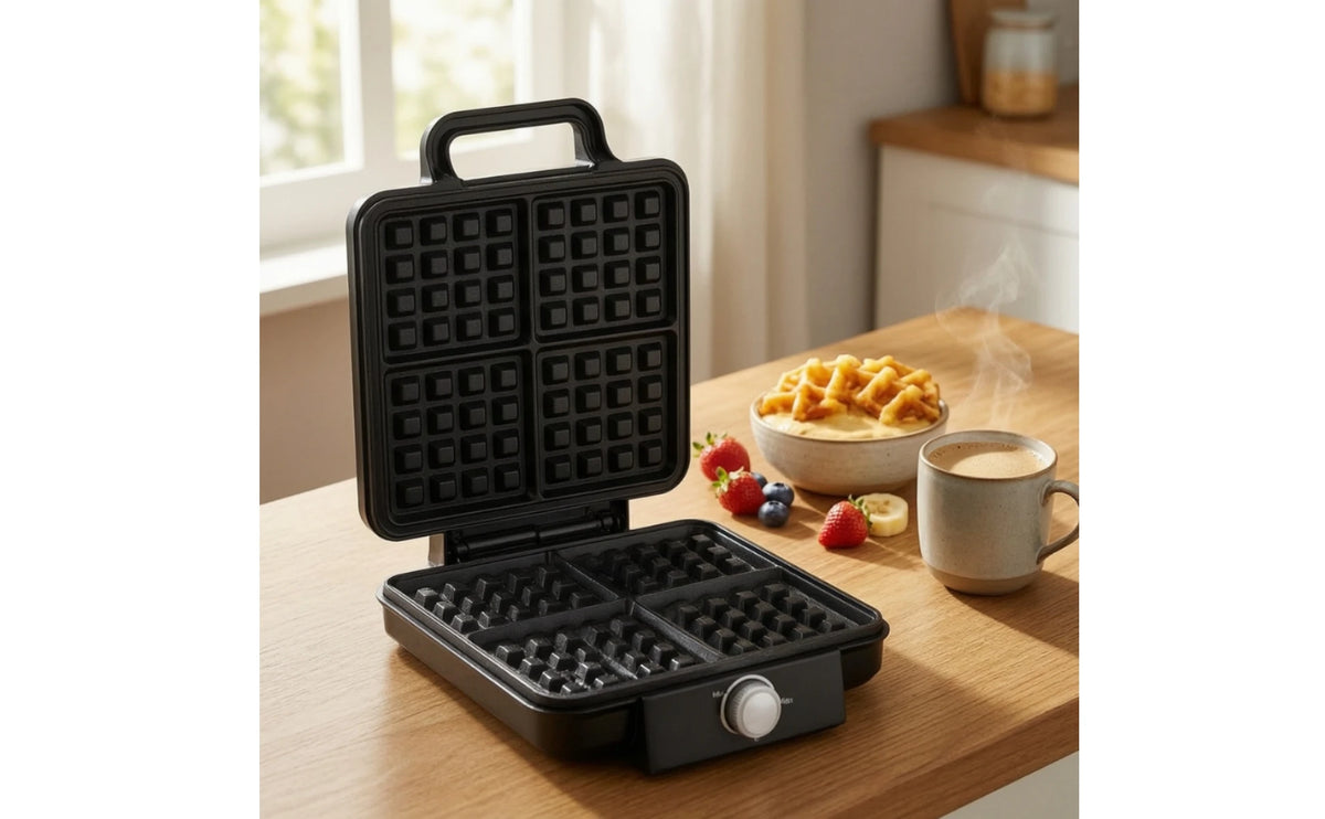Electric Waffle Maker Nonstick Waffle Maker with Non-Stick Plates for Breakfast, Brunch