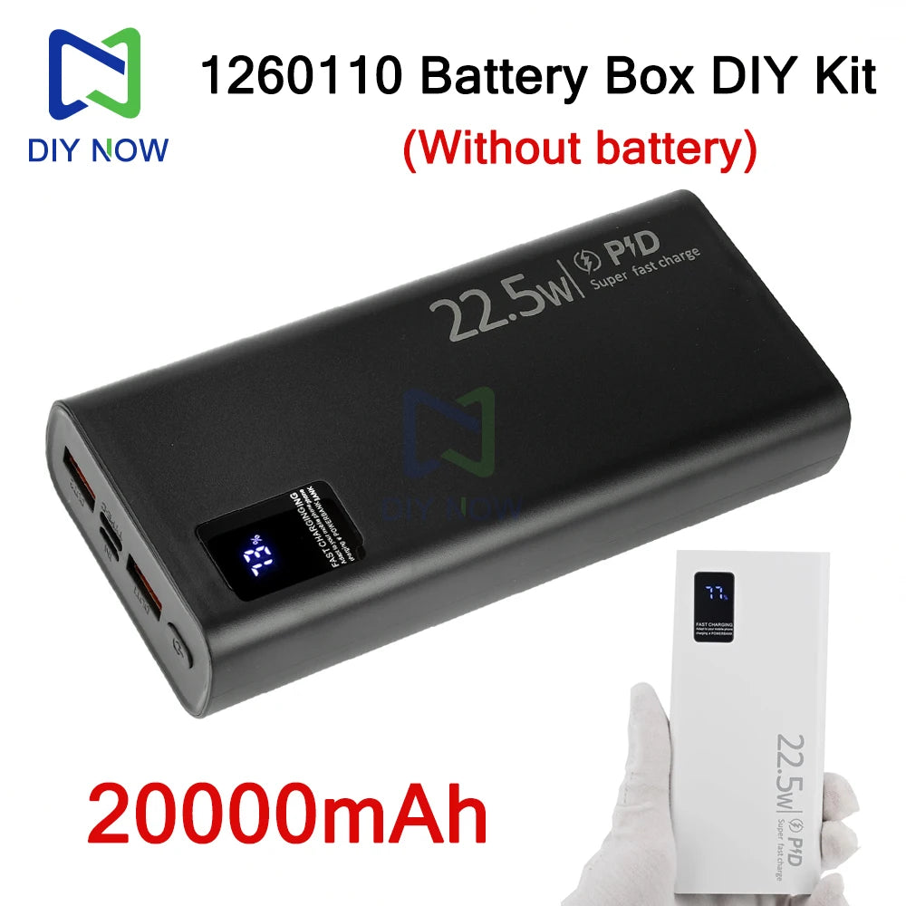 Digital Display Fast Charging Power Bank PD/QC/VOOC 22.5W Fast Charging Module Power Bank Motherboard DIY Power Bank Module