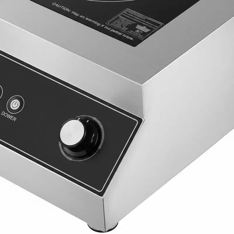 Portable Induction Cooktop, 5000W Commercial Induction Burner with 16 Temperature Settings, Stainless Steel Countertop Induction Hot Plate with 4H Timer, Child Lock, for Restaurant Cooking