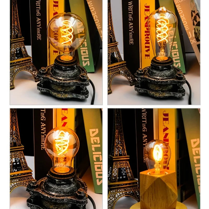 2-10pcs Retro LED Spiral Filament Light Bulb E14 E27 4W 220V Warm Yellow C35 A60 ST64 T185 T225 G80 G95 G125 Vintage Edison Lamp