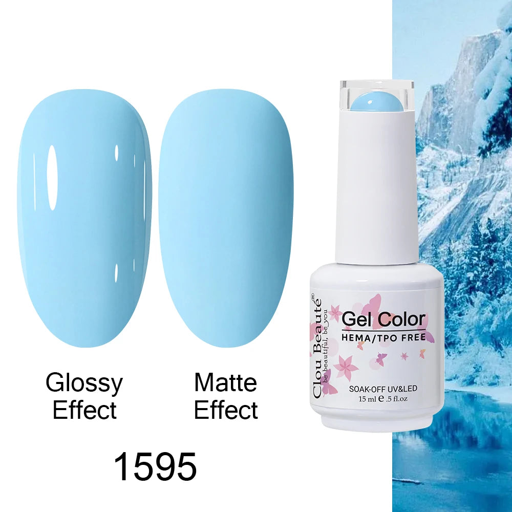 Clou Beaute HEMA TPO FREE Caramel Brown Wine Red Coffee Gel Nail Polish High Pigment Autumn Nail Art Full Coverage UV Varnish